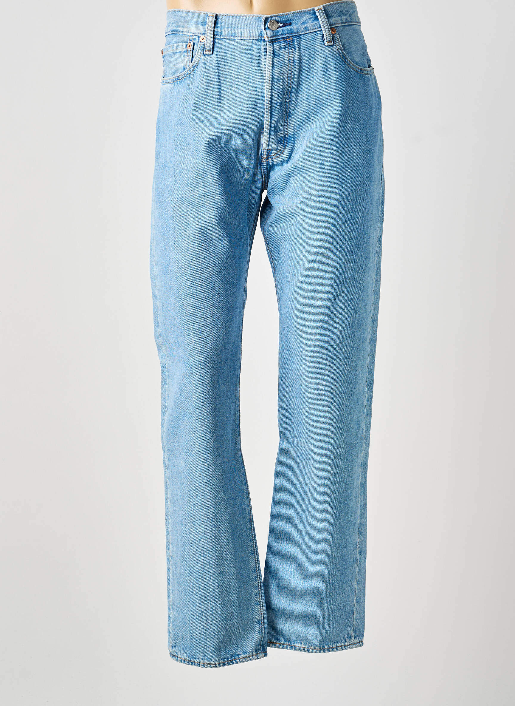 Jeans coupe droite fermeture zippée sous rabat boutonné taille normale bleu LEVI'S homme