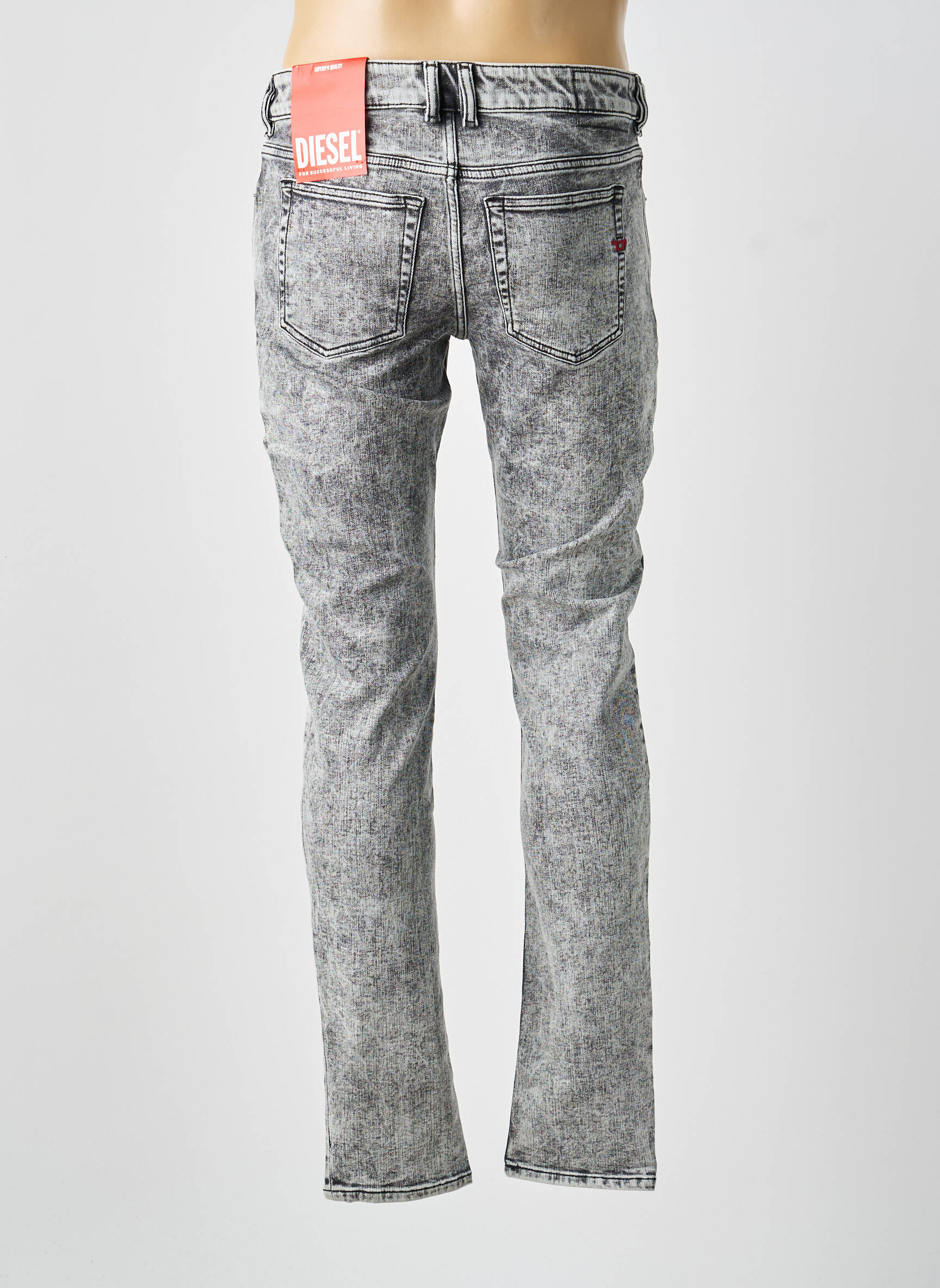 Jeans coupe slim tissage brut taille normale gris DIESEL homme
