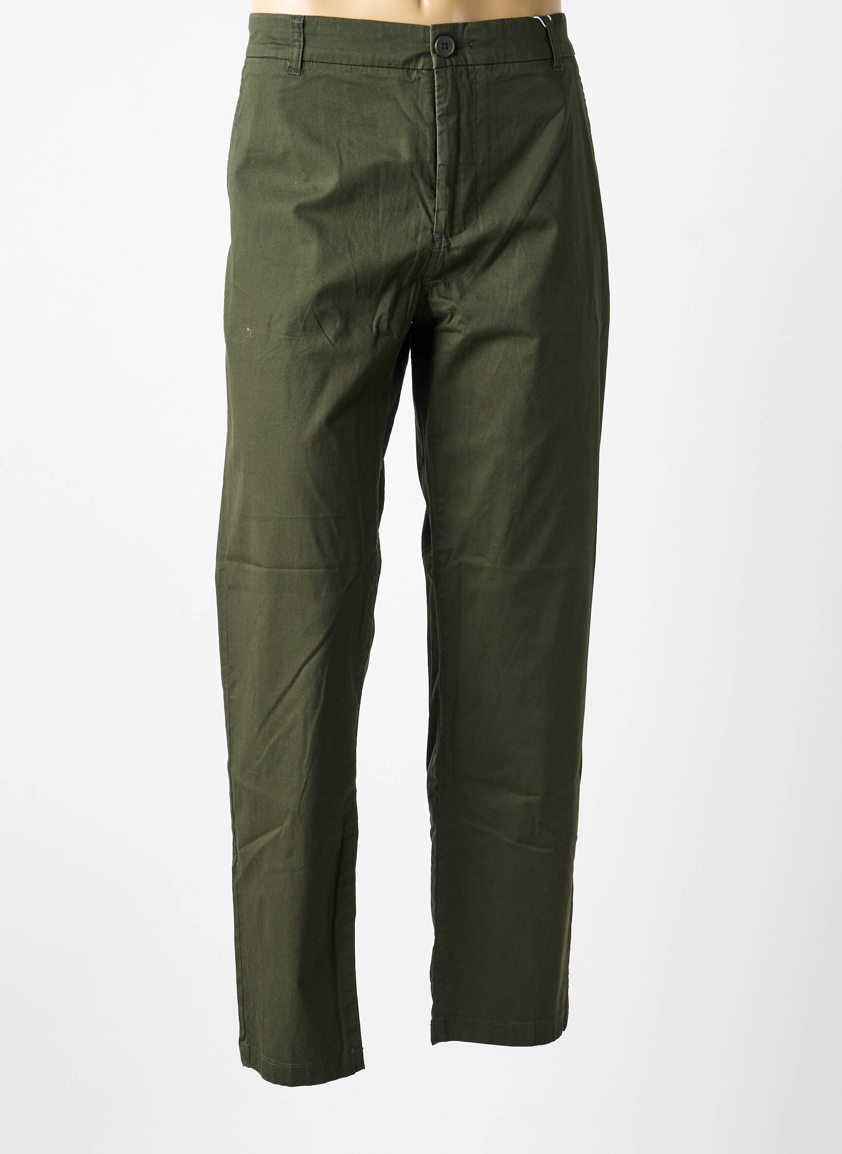 Pantalon chino tissage popeline taille normale vert KNOWLEDGE COTTON APPAREL homme