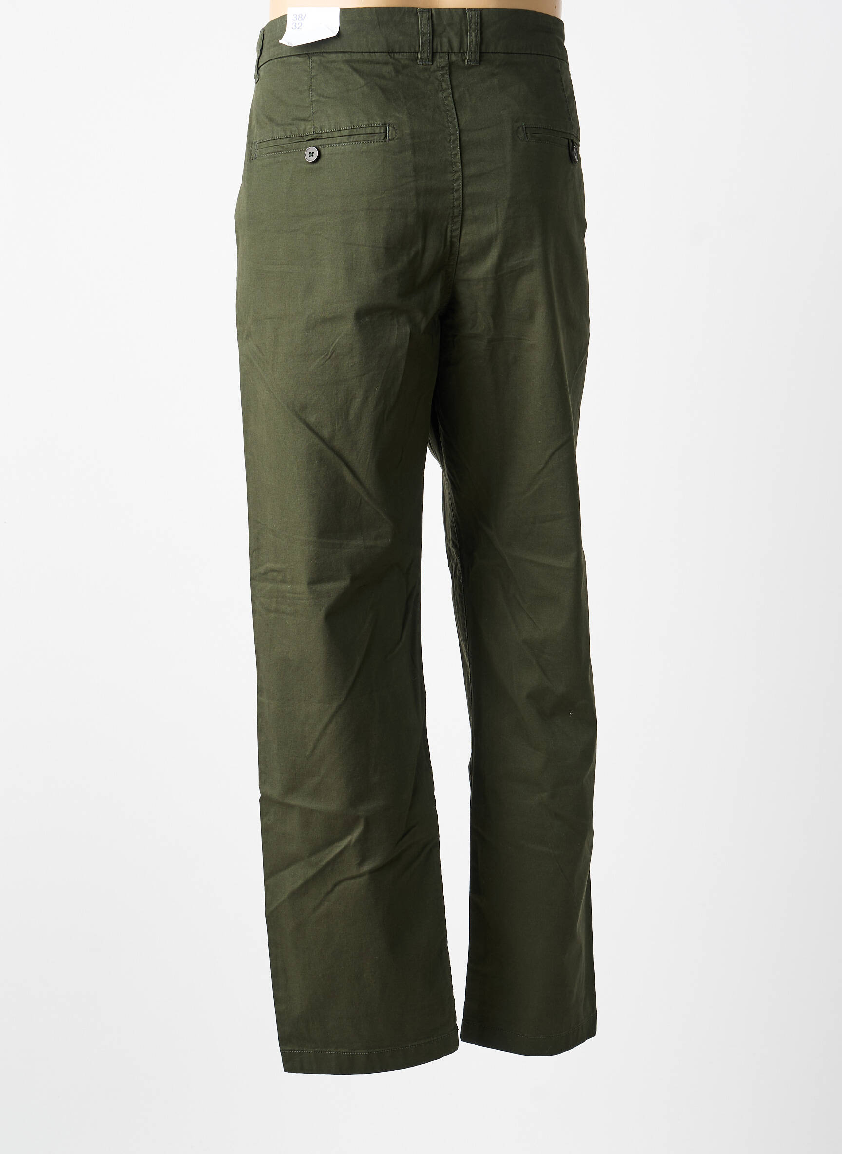 Pantalon chino tissage popeline taille normale vert KNOWLEDGE COTTON APPAREL homme