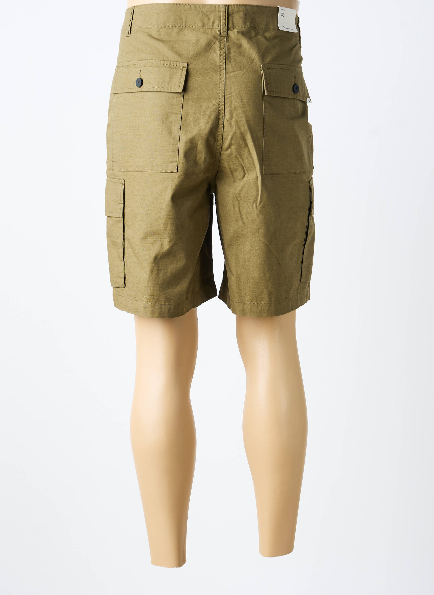 Bermuda coupe droite taille normale vert KNOWLEDGE COTTON APPAREL homme