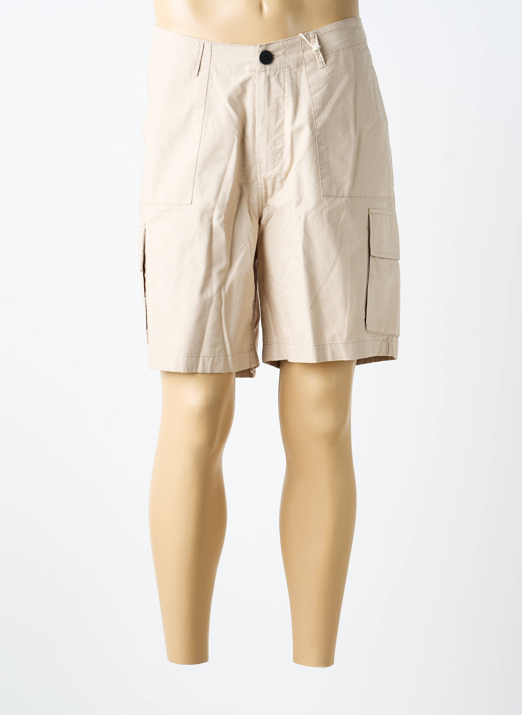Bermuda coupe droite taille normale beige KNOWLEDGE COTTON APPAREL homme