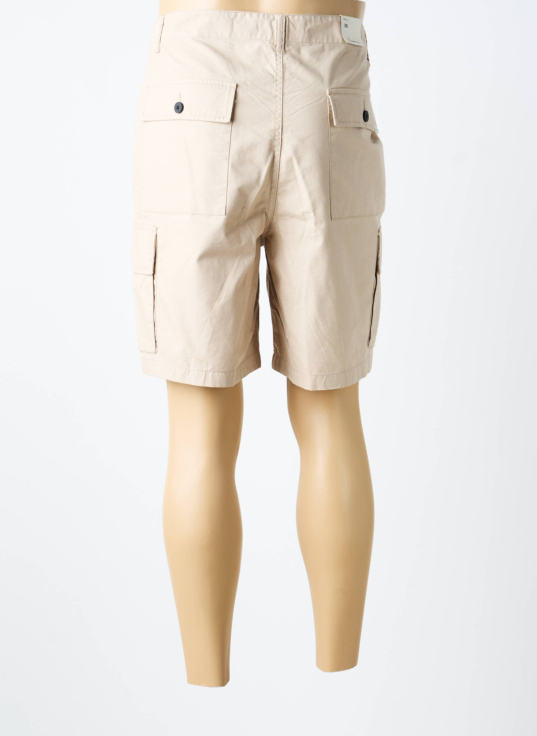 Bermuda coupe droite taille normale beige KNOWLEDGE COTTON APPAREL homme
