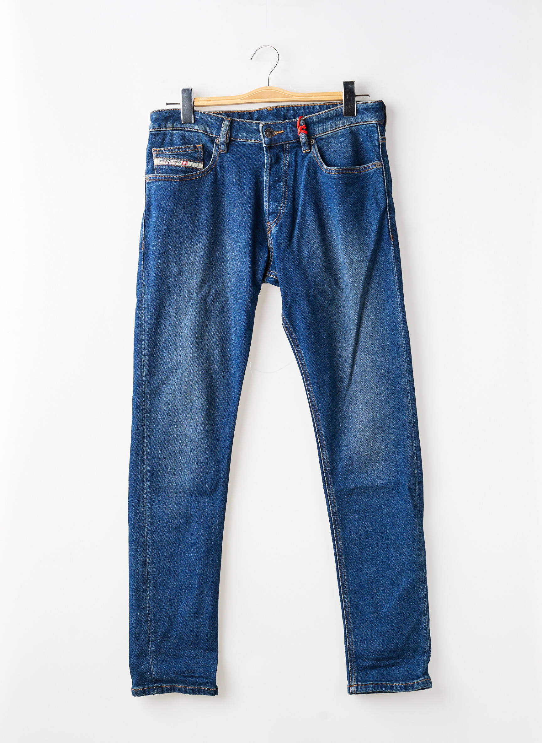 Jeans coupe slim fermeture boutonnée sur le devant taille normale bleu DIESEL homme