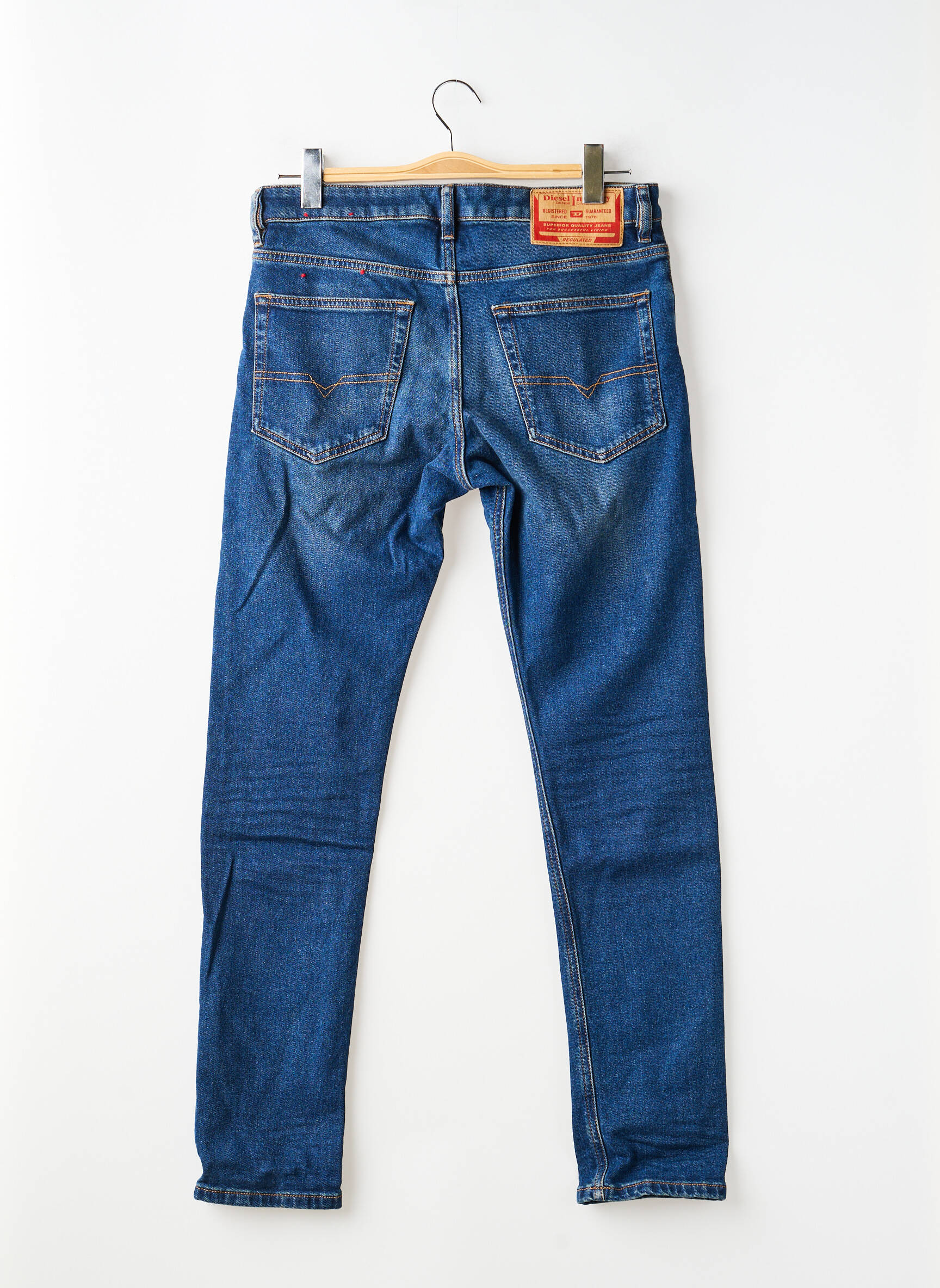 Jeans coupe slim fermeture boutonnée sur le devant taille normale bleu DIESEL homme