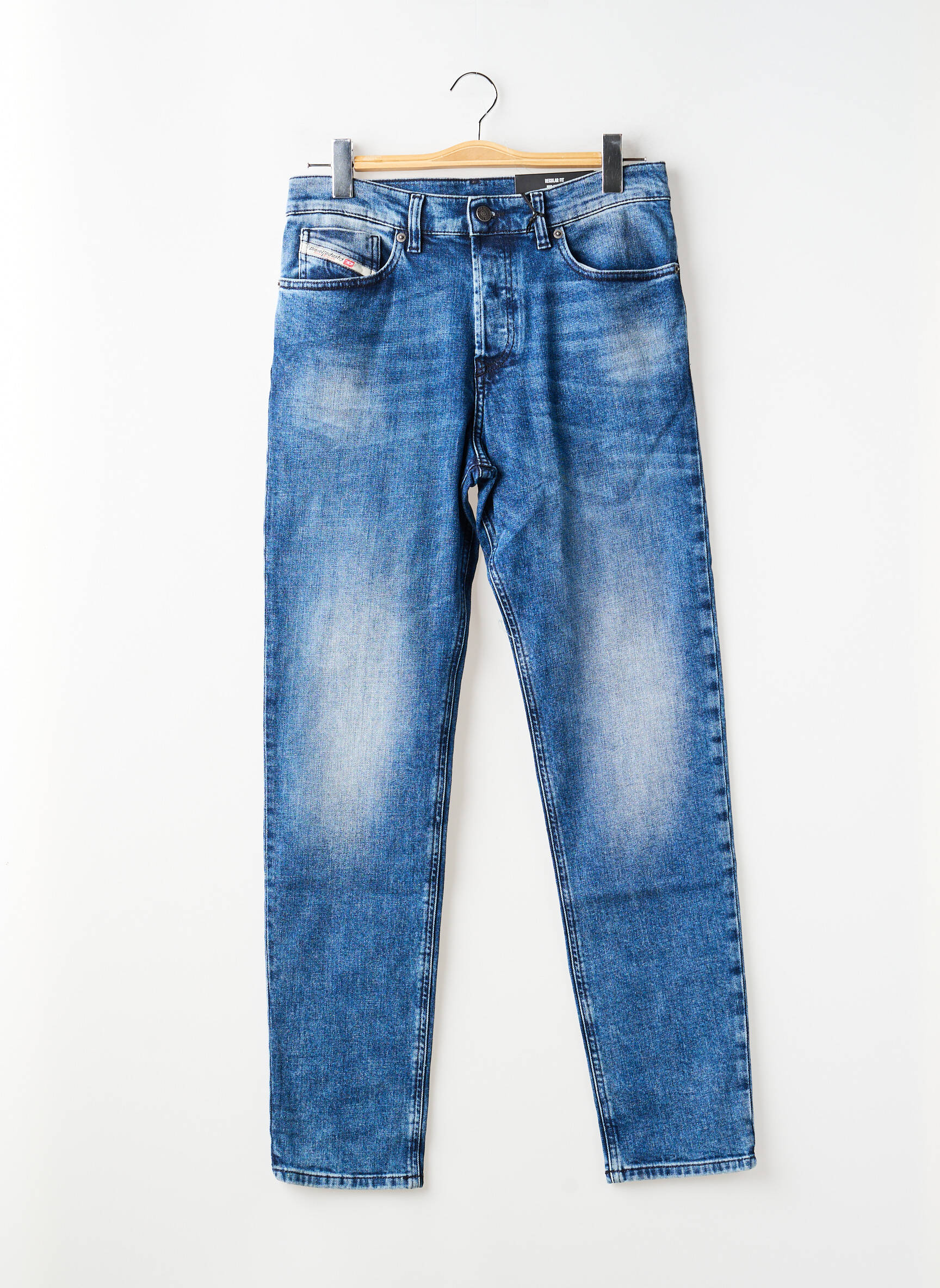 Jeans coupe slim fermeture boutonnée sur le devant taille normale bleu DIESEL homme