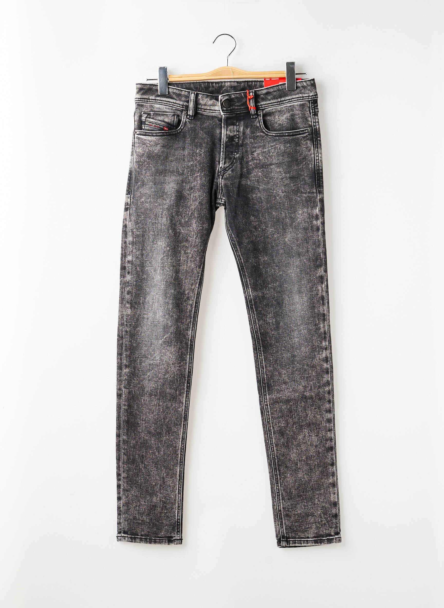 Jeans coupe slim fermeture boutonnée sur le devant taille normale gris DIESEL homme