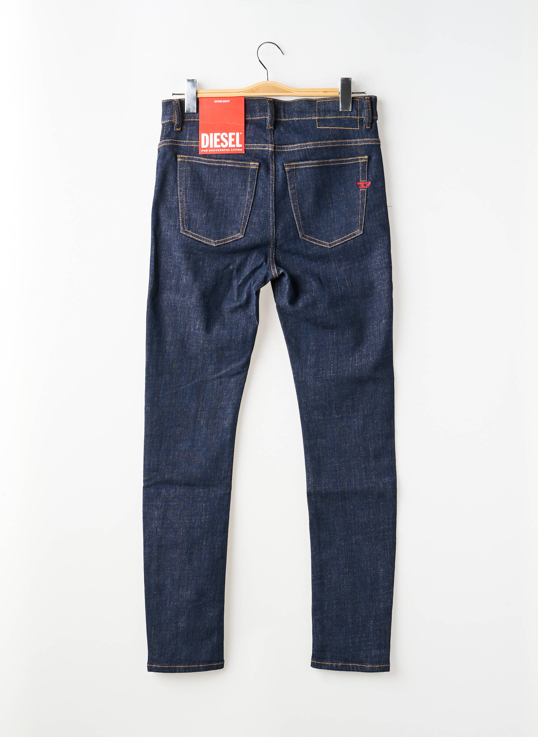 Jeans coupe slim tissage brut taille normale bleu DIESEL homme