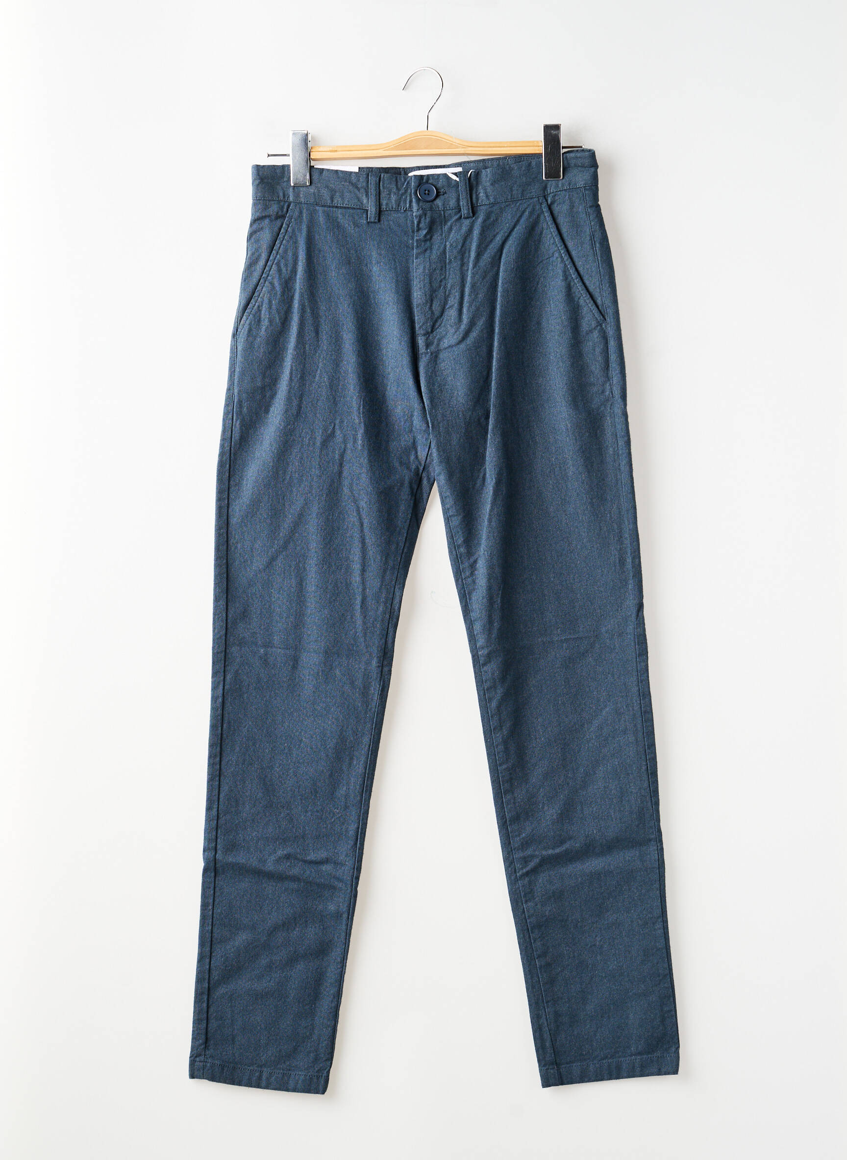 Pantalon chino poches taille normale bleu KNOWLEDGE COTTON APPAREL homme