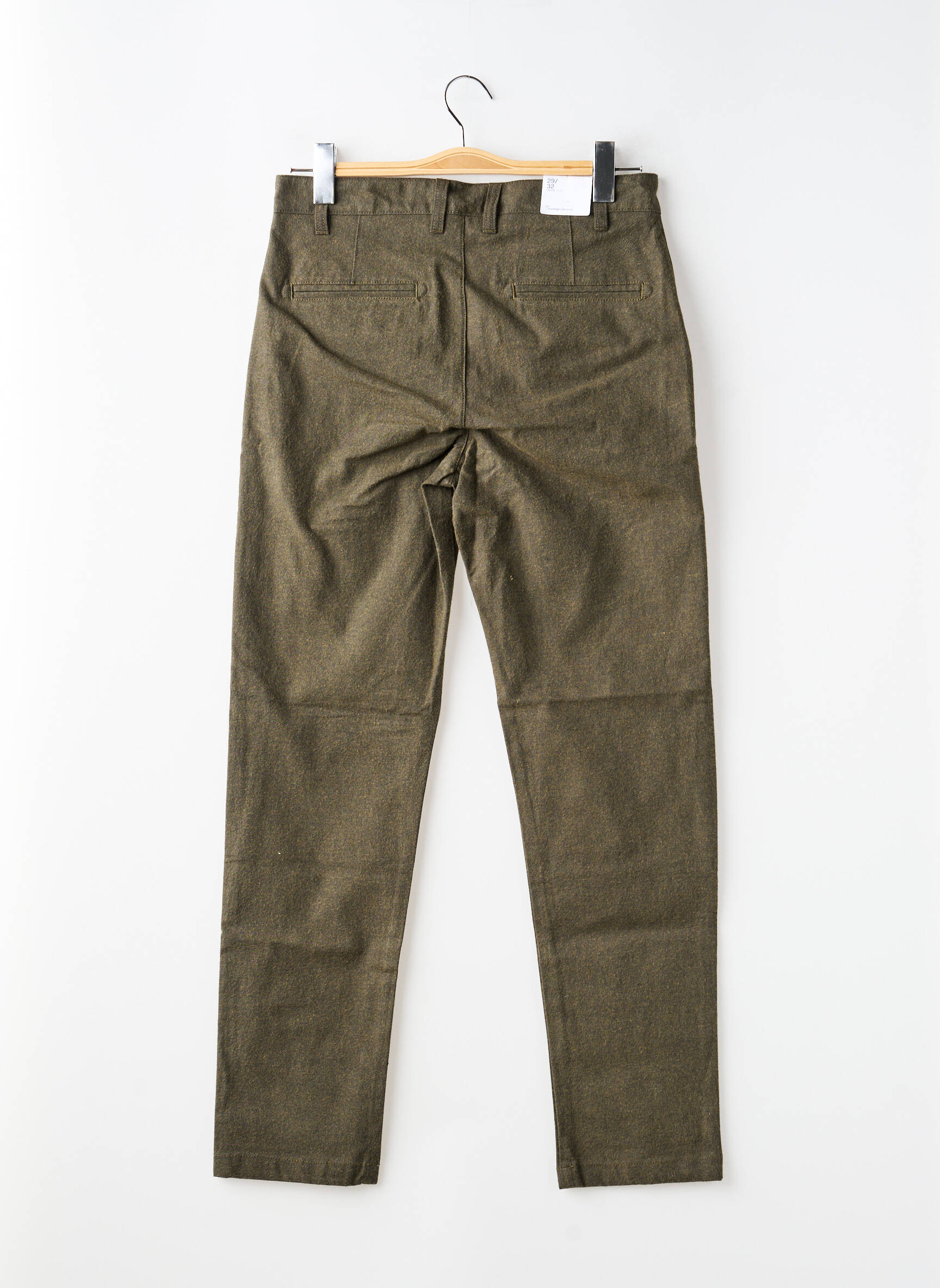 Pantalon chino poches taille normale vert KNOWLEDGE COTTON APPAREL homme
