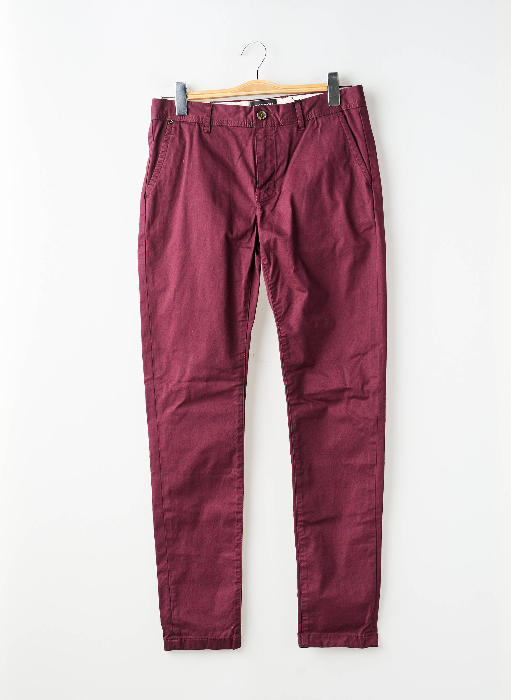 Pantalon chino tissage popeline taille normale violet SCOTCH & SODA homme