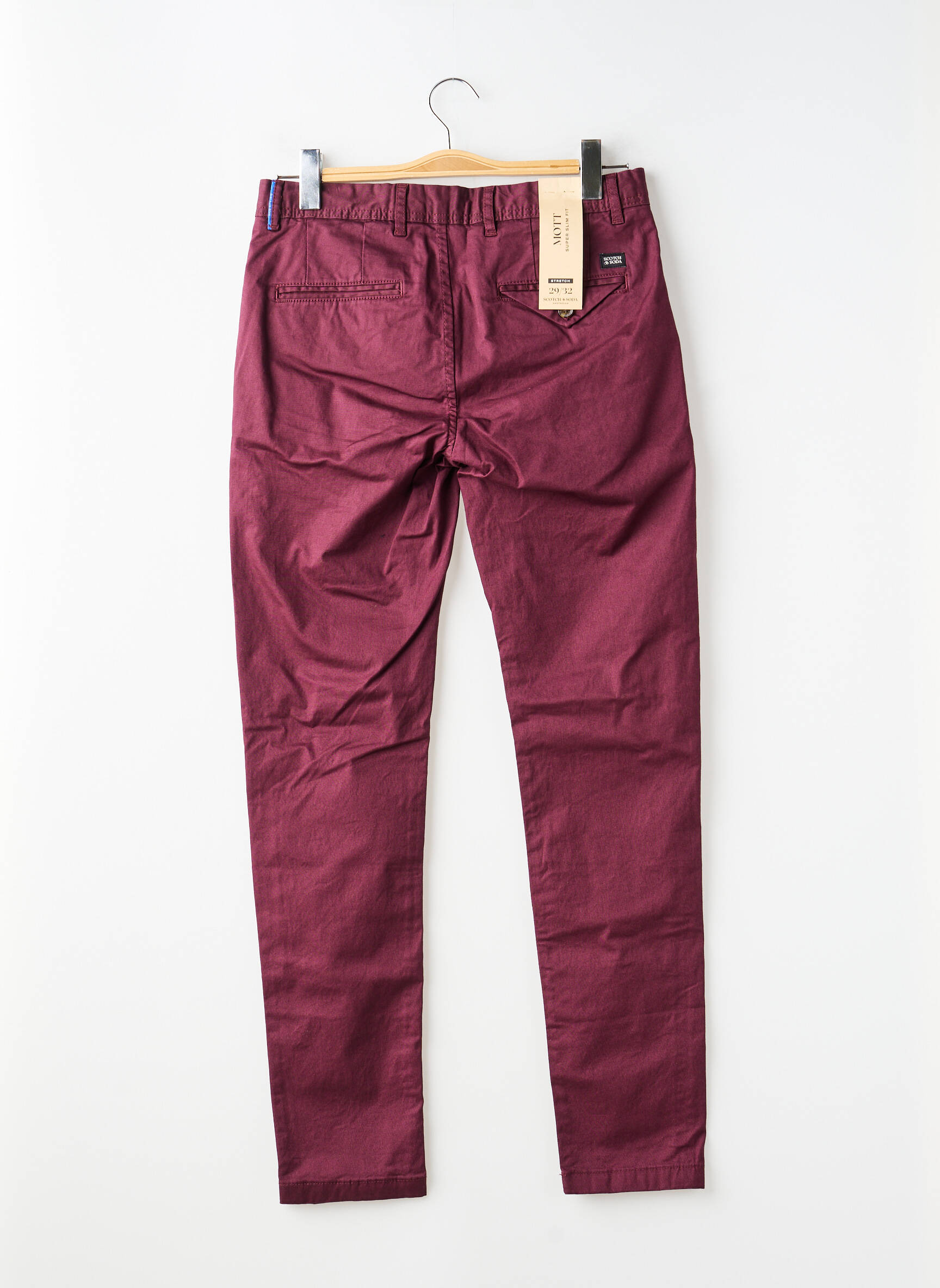 Pantalon chino tissage popeline taille normale violet SCOTCH & SODA homme
