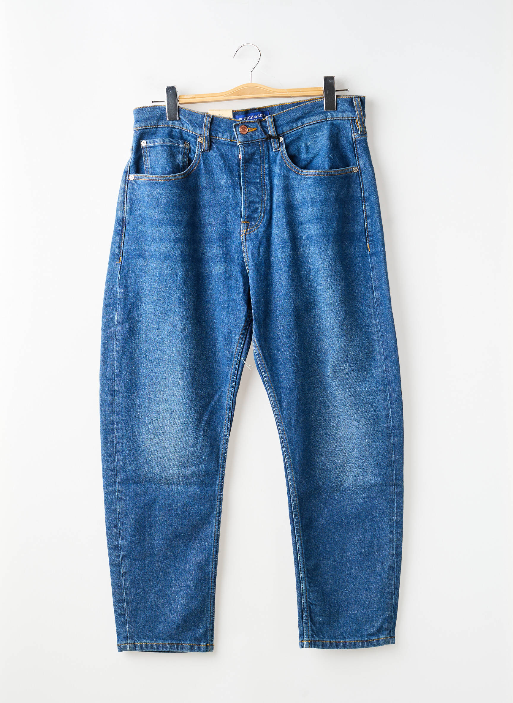 Jeans coupe slim tissage brut taille normale bleu SCOTCH & SODA homme