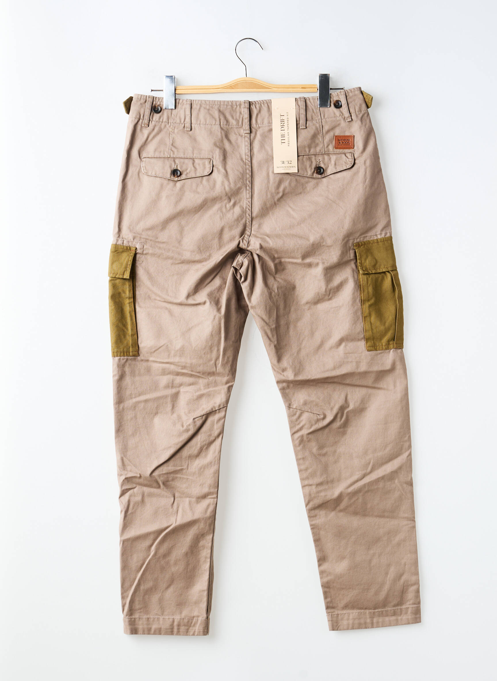 Pantalon cargo poches taille normale vert SCOTCH & SODA homme