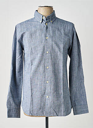 Chemise manches longues coupe cintrée bleu KNOWLEDGE COTTON APPAREL homme