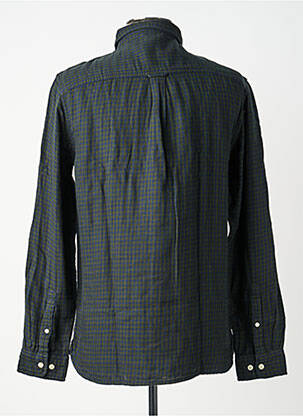 Chemise manches longues coupe cintrée vert KNOWLEDGE COTTON APPAREL homme
