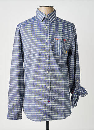 Chemise manches longues poches bleu SCOTCH & SODA homme