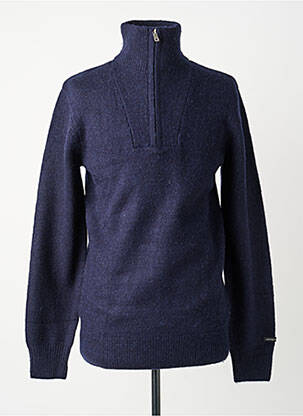 Pull maille tricot manches longues bleu SCOTCH & SODA homme