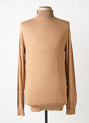 Pull col roulé stretch manches longues marron SCOTCH & SODA homme