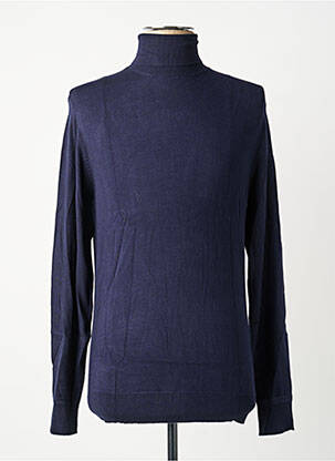 Pull col roulé stretch manches longues bleu SCOTCH & SODA homme