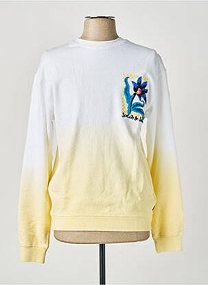 Sweat-shirt stretch manches longues blanc SCOTCH & SODA homme
