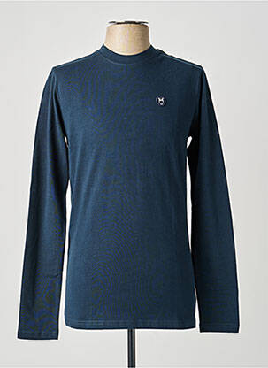 T-shirt bio manches longues bleu KNOWLEDGE COTTON APPAREL homme