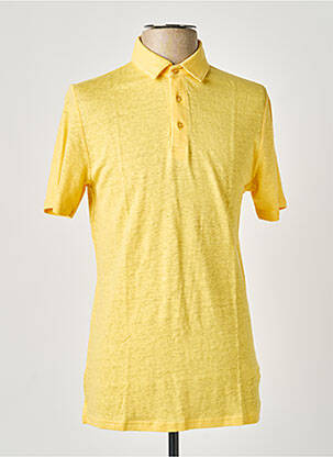 Polo tissage chiné manches courtes jaune KNOWLEDGE COTTON APPAREL homme