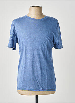 T-shirt bio manches courtes bleu KNOWLEDGE COTTON APPAREL homme