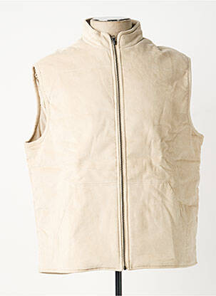 Gilet sans manche poches beige KNOWLEDGE COTTON APPAREL homme