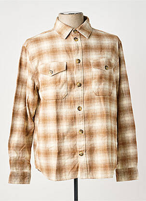 Chemise manches longues poches beige KNOWLEDGE COTTON APPAREL homme
