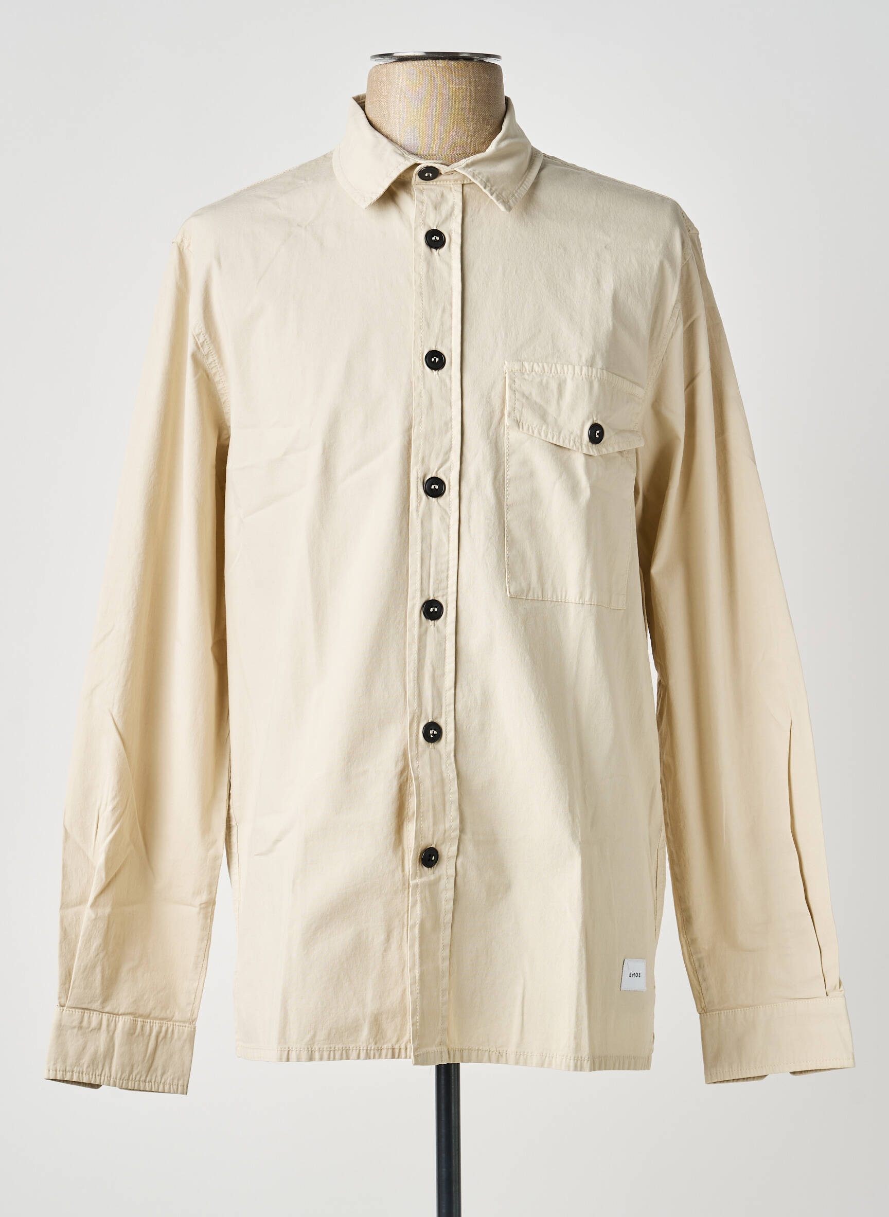 Chemise manches longues poches beige SHOE homme
