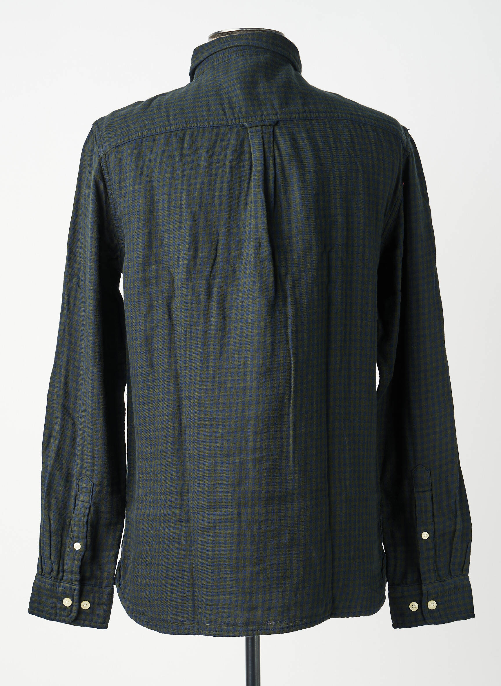 Chemise manches longues coupe cintrée vert KNOWLEDGE COTTON APPAREL homme