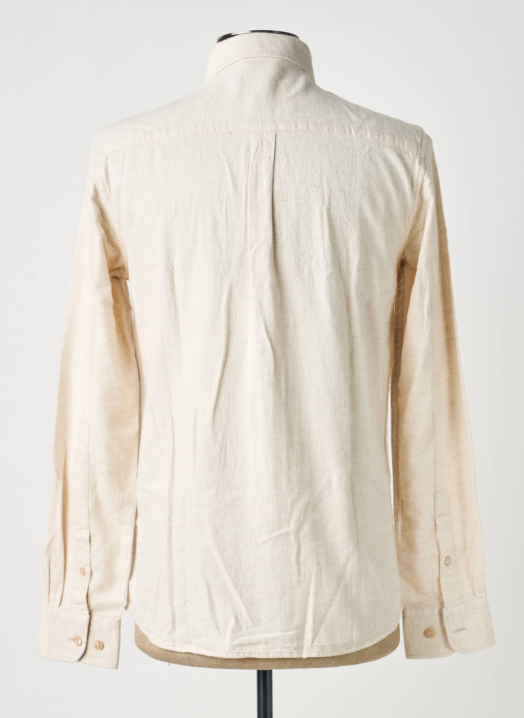 Chemise manches longues poches beige KNOWLEDGE COTTON APPAREL homme