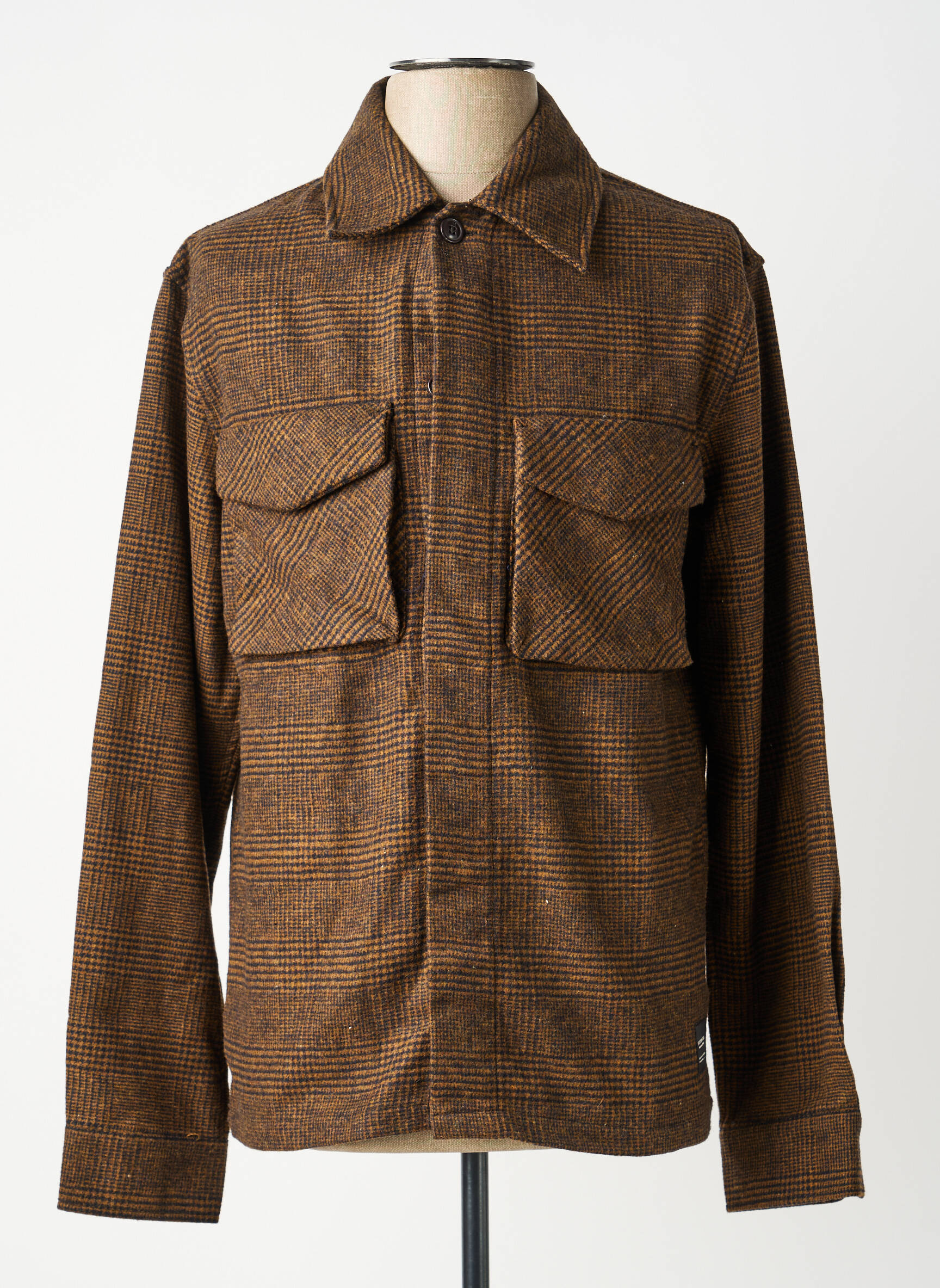 Chemise manches longues poches marron SCOTCH & SODA homme