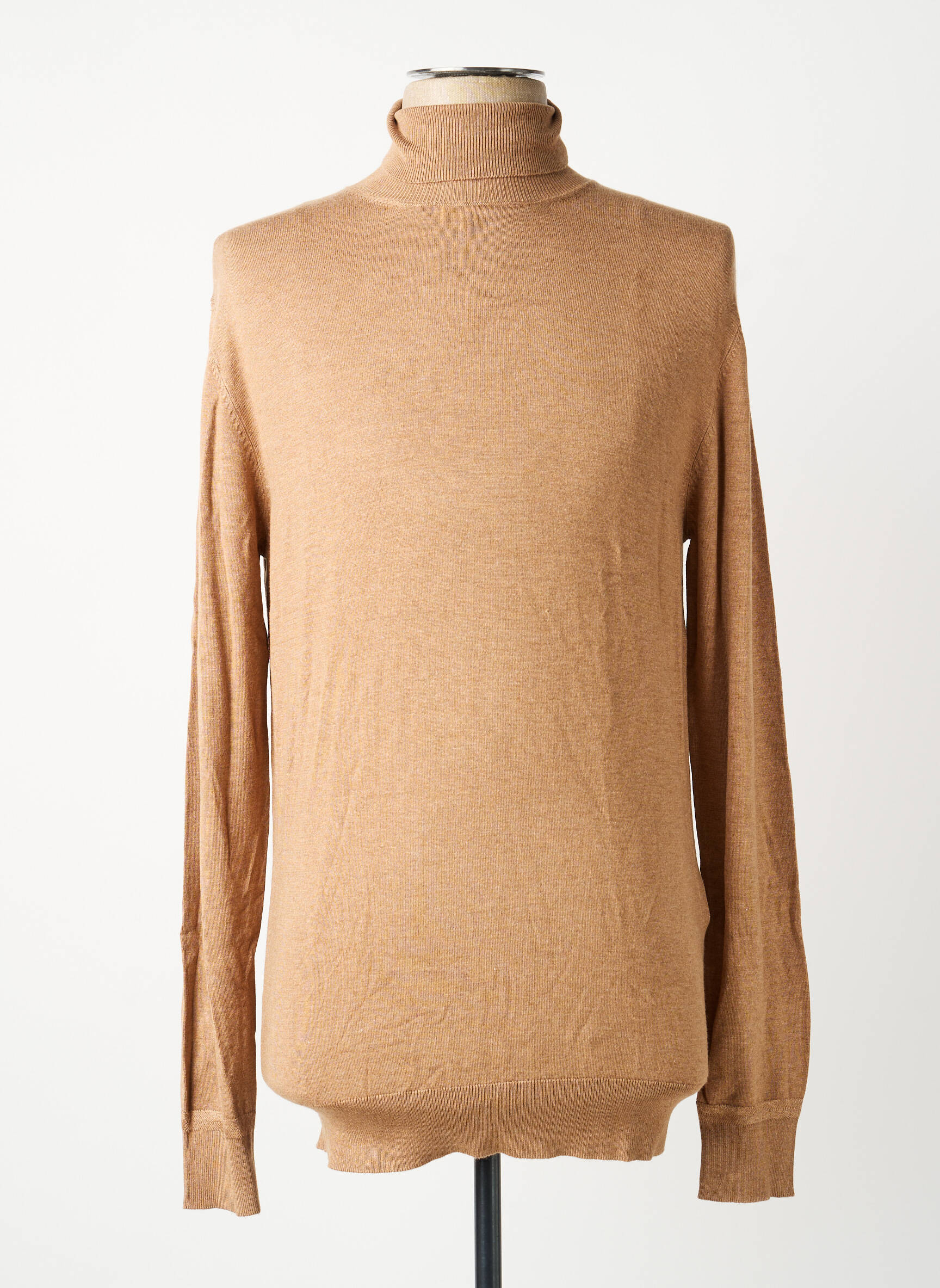 Pull col roulé stretch manches longues marron SCOTCH & SODA homme