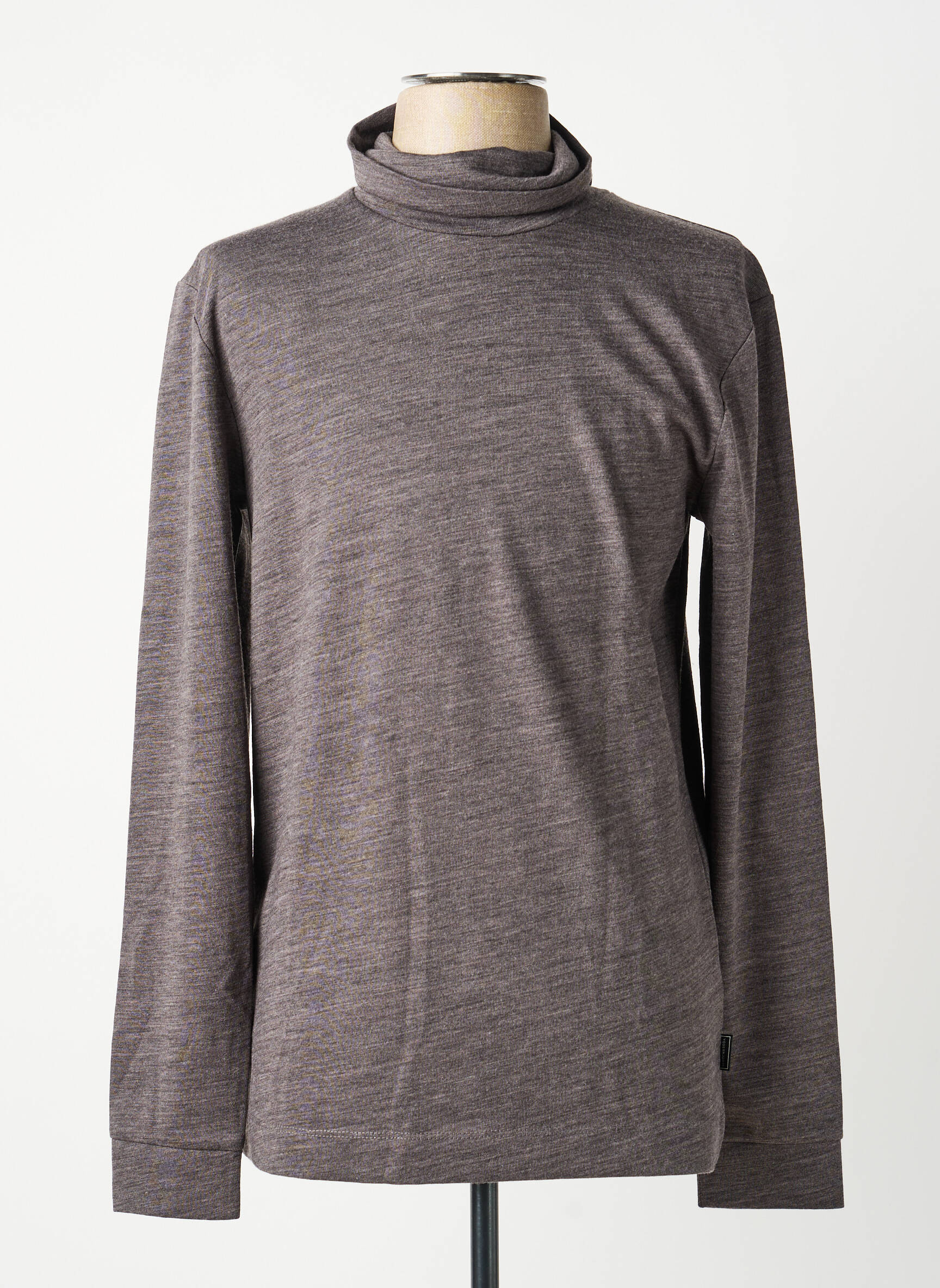 Pull col roulé stretch manches longues gris SCOTCH & SODA homme