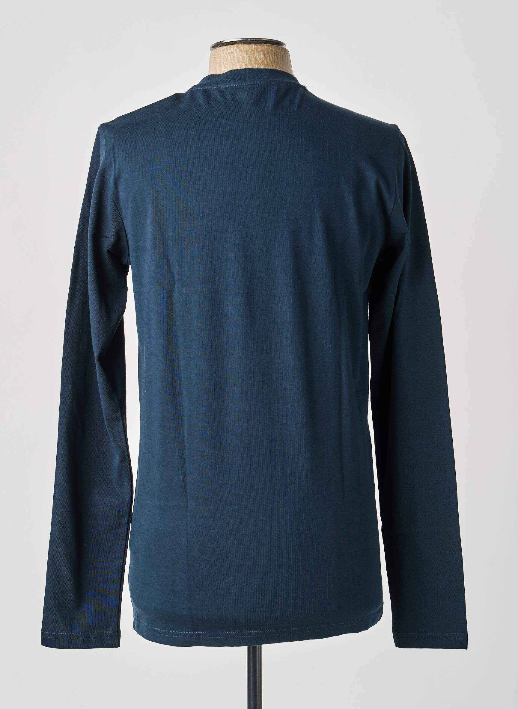 T-shirt bio manches longues bleu KNOWLEDGE COTTON APPAREL homme