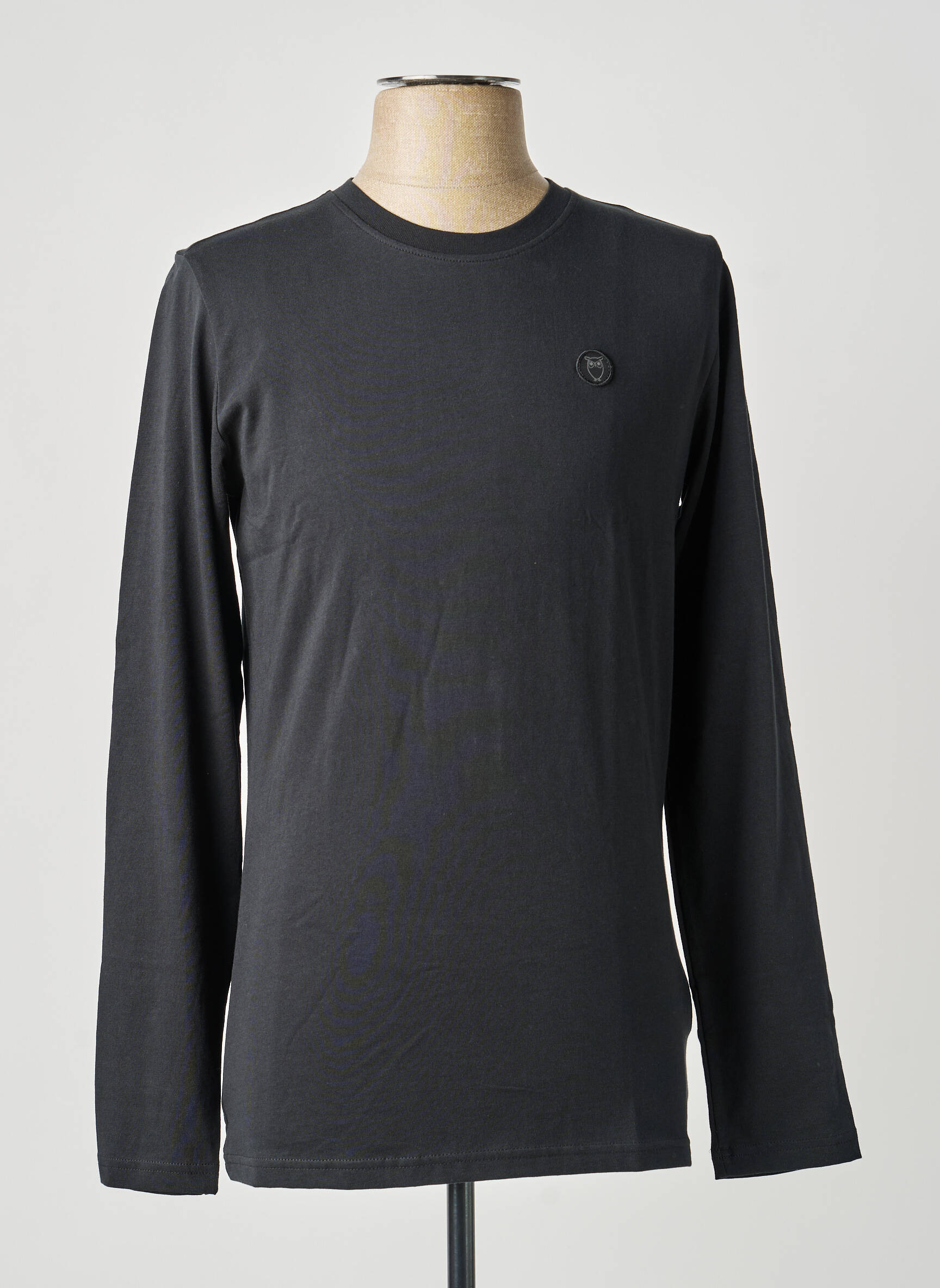 T-shirt bio manches longues noir KNOWLEDGE COTTON APPAREL homme