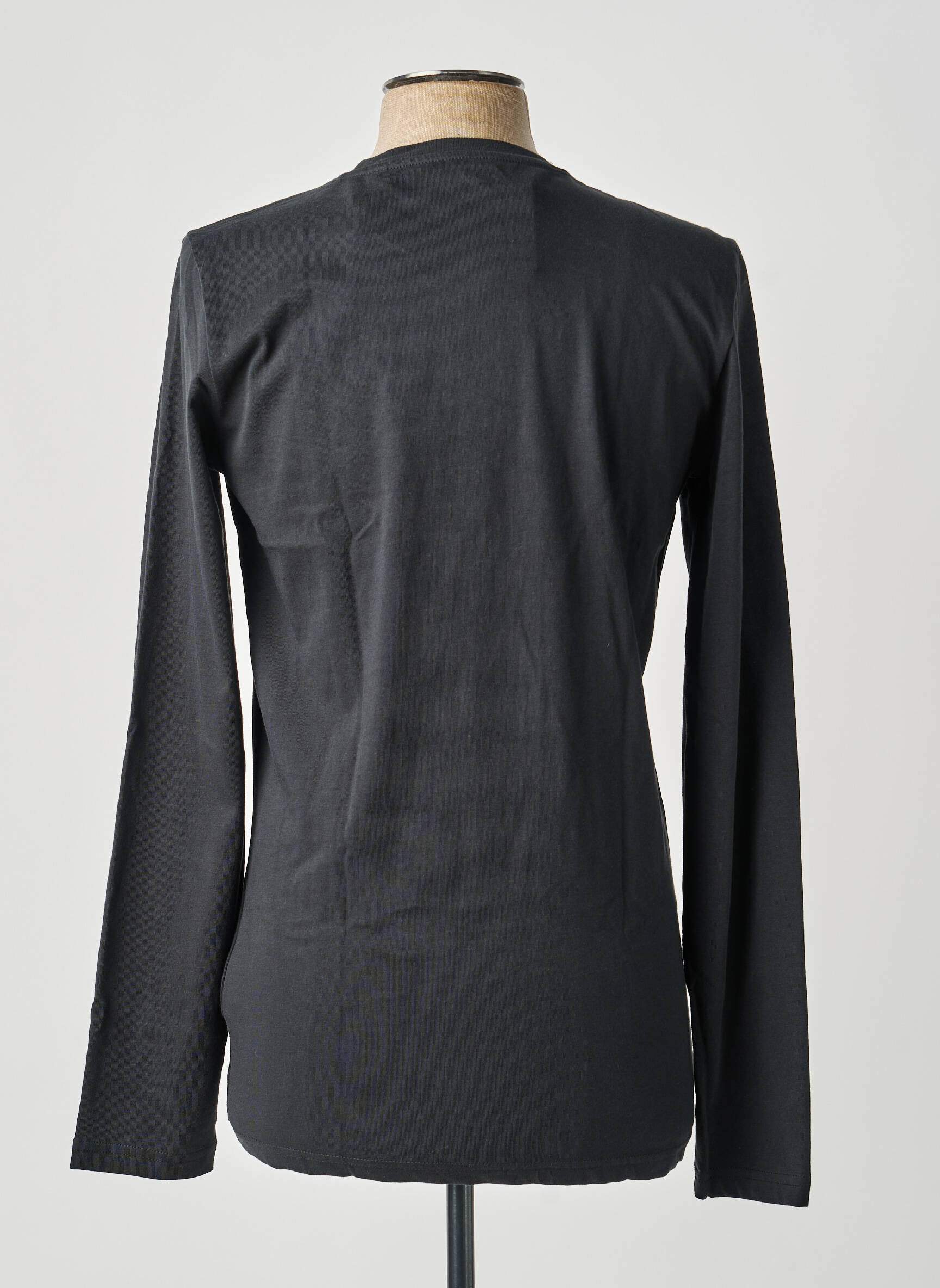 T-shirt bio manches longues noir KNOWLEDGE COTTON APPAREL homme