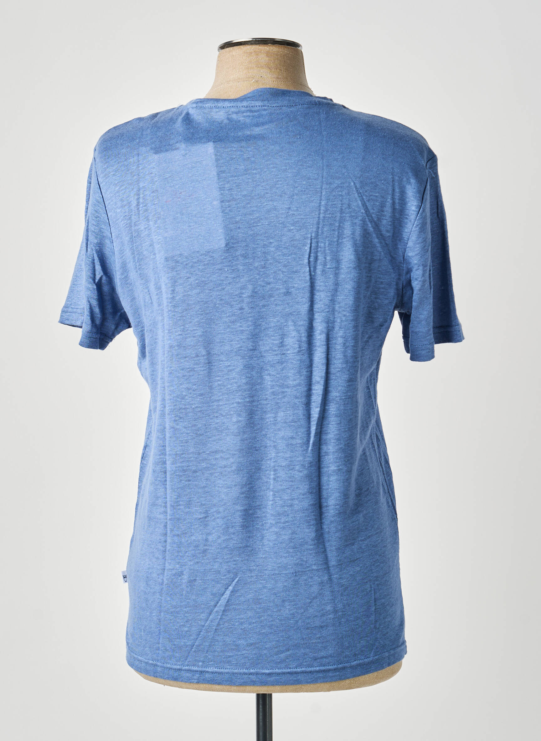 T-shirt bio manches courtes bleu KNOWLEDGE COTTON APPAREL homme