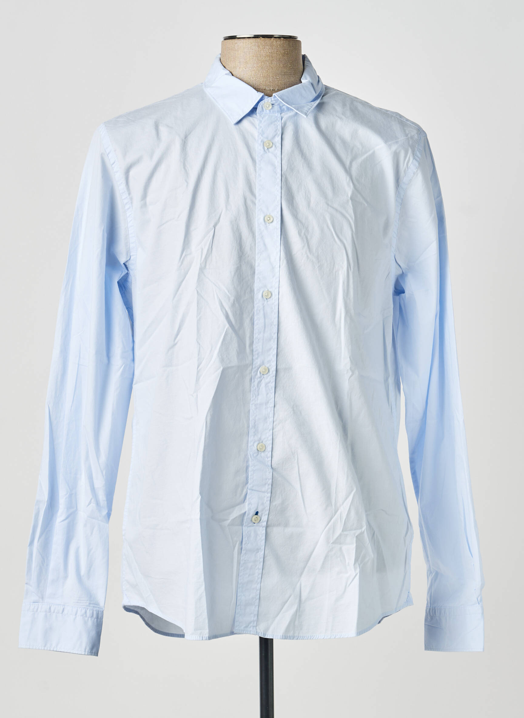 Chemise manches longues coupe cintrée bleu SCOTCH & SODA homme