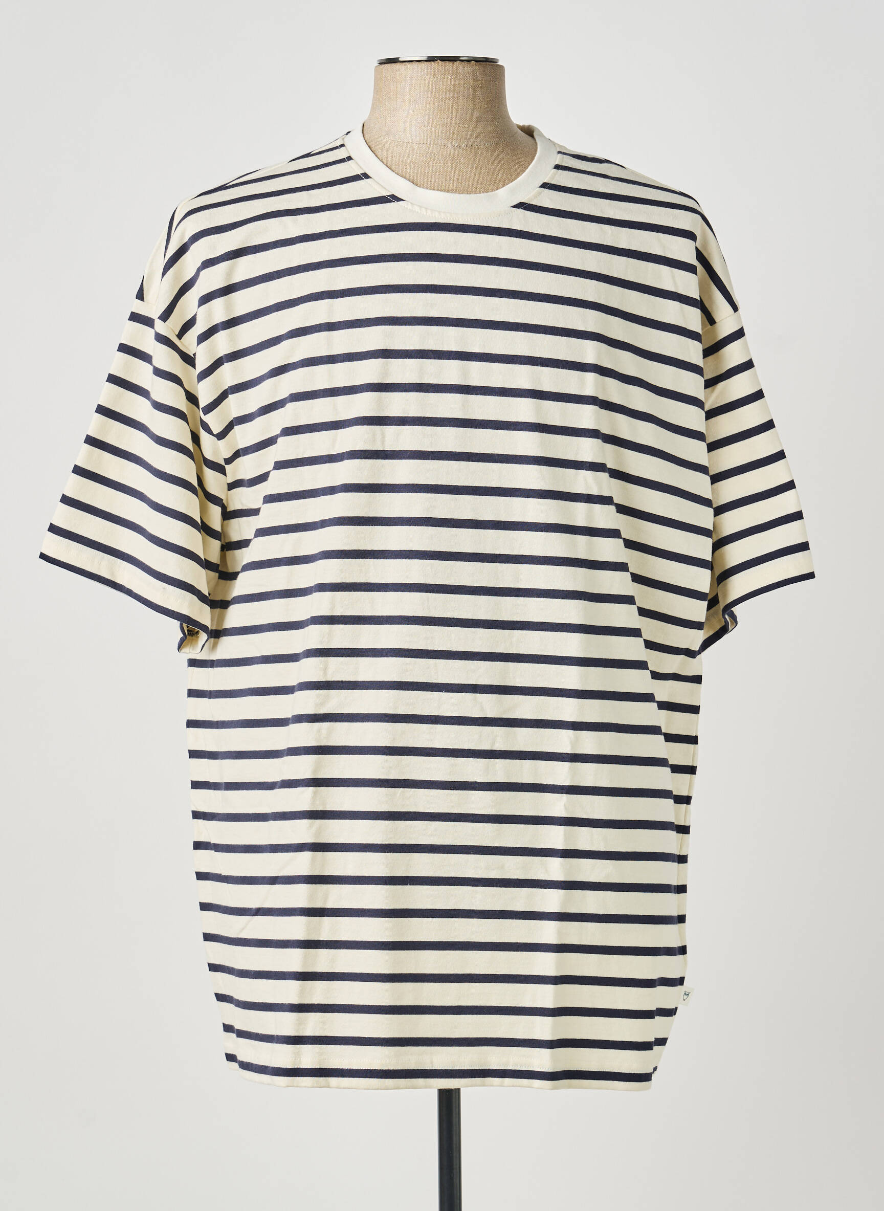 T-shirt bio manches courtes beige KNOWLEDGE COTTON APPAREL homme