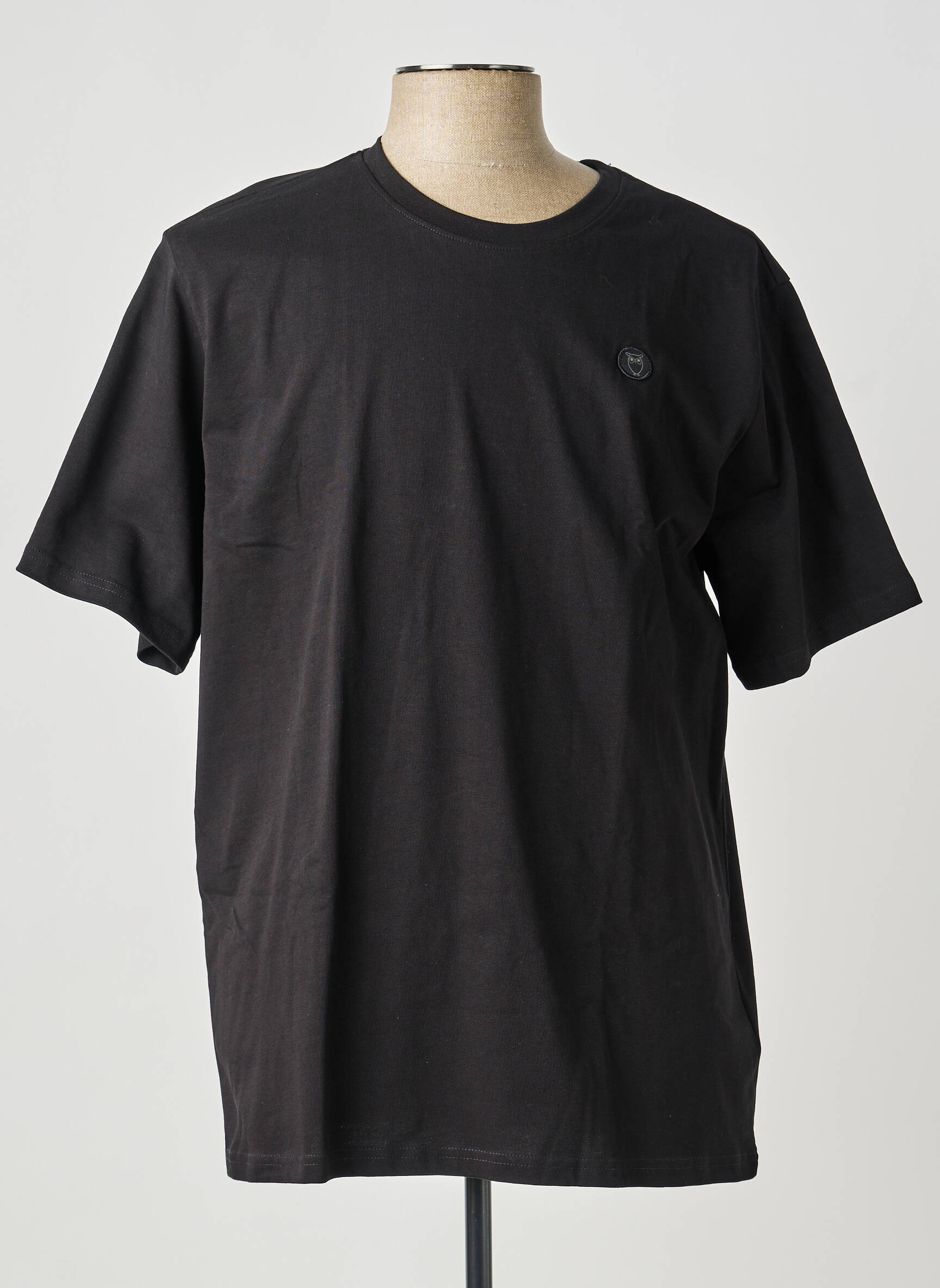 T-shirt bio manches courtes noir KNOWLEDGE COTTON APPAREL homme