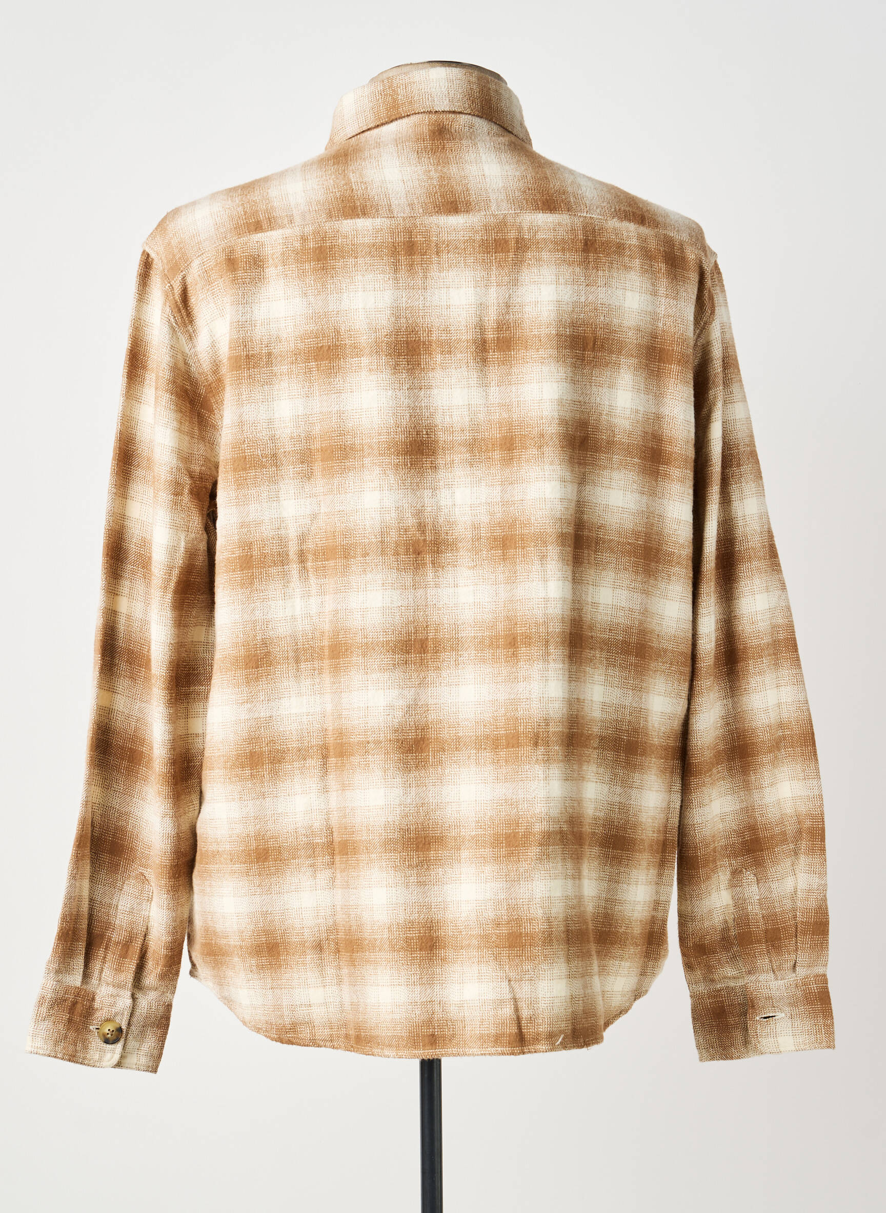 Chemise manches longues poches beige KNOWLEDGE COTTON APPAREL homme