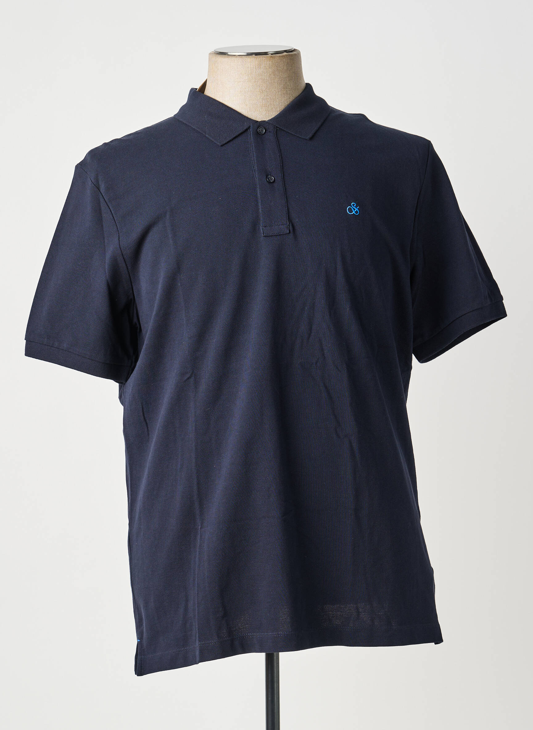 Polo stretch manches courtes bleu SCOTCH & SODA homme