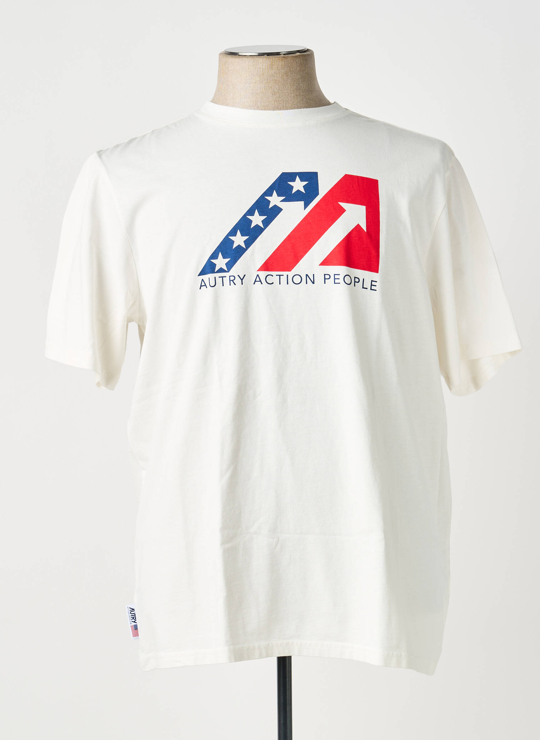 T-shirt coupe droite manches courtes beige AUTRY homme