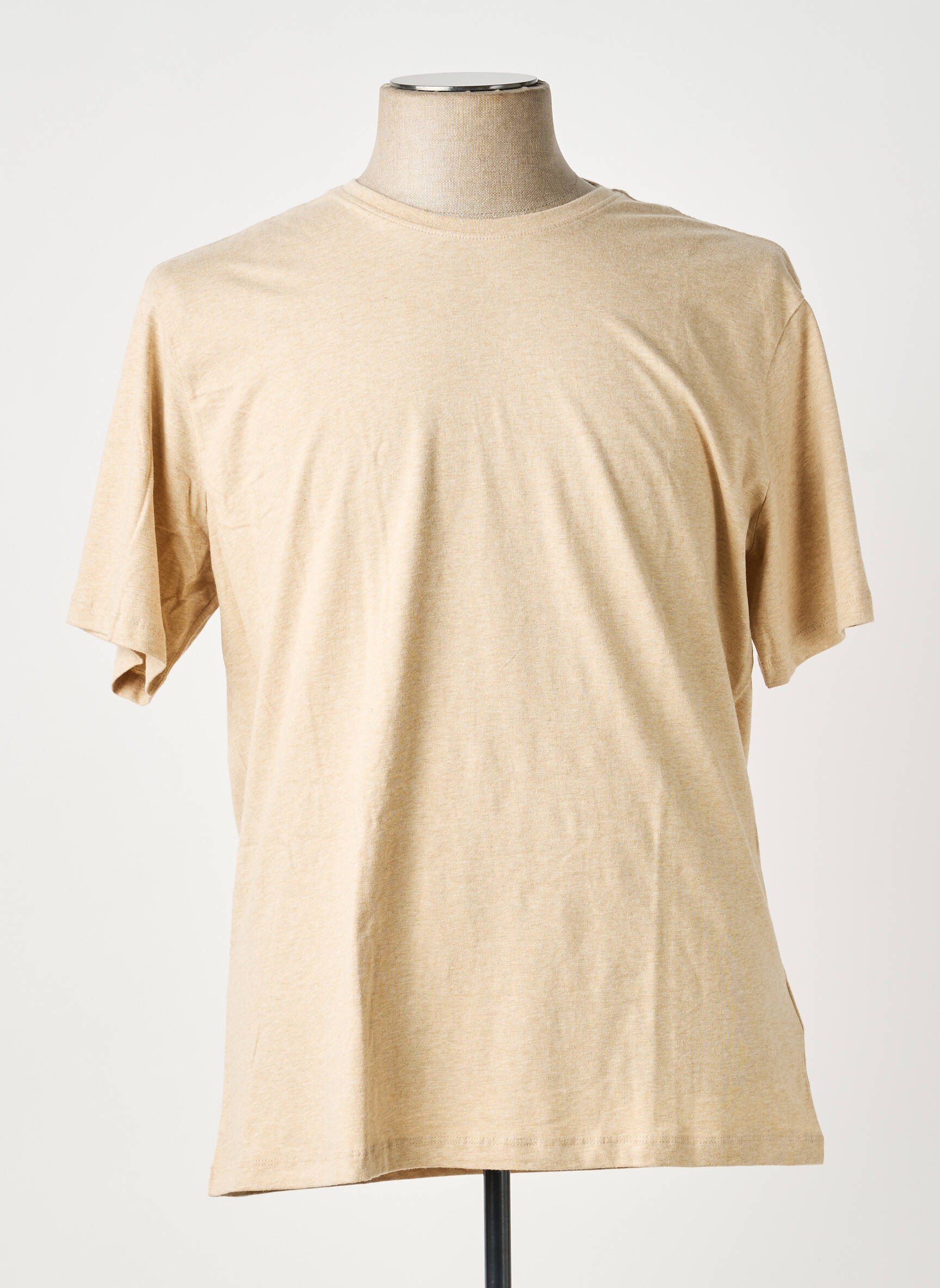 T-shirt bio manches courtes beige KNOWLEDGE COTTON APPAREL homme