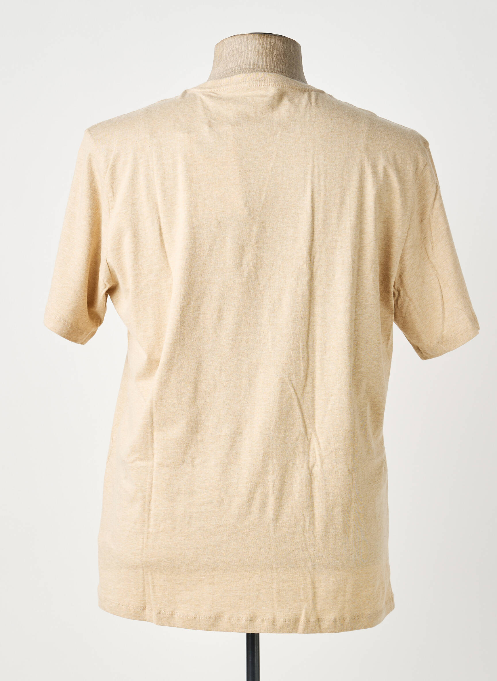 T-shirt bio manches courtes beige KNOWLEDGE COTTON APPAREL homme