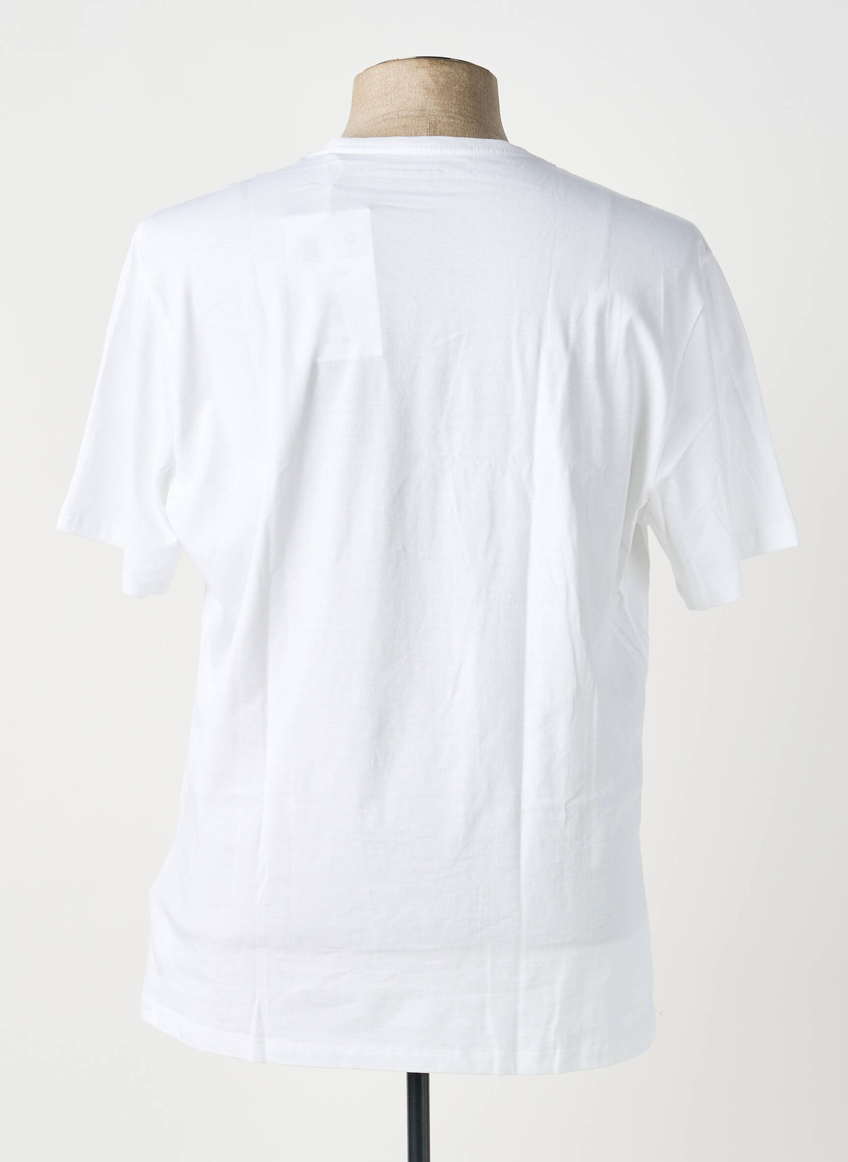 T-shirt bio manches courtes blanc KNOWLEDGE COTTON APPAREL homme