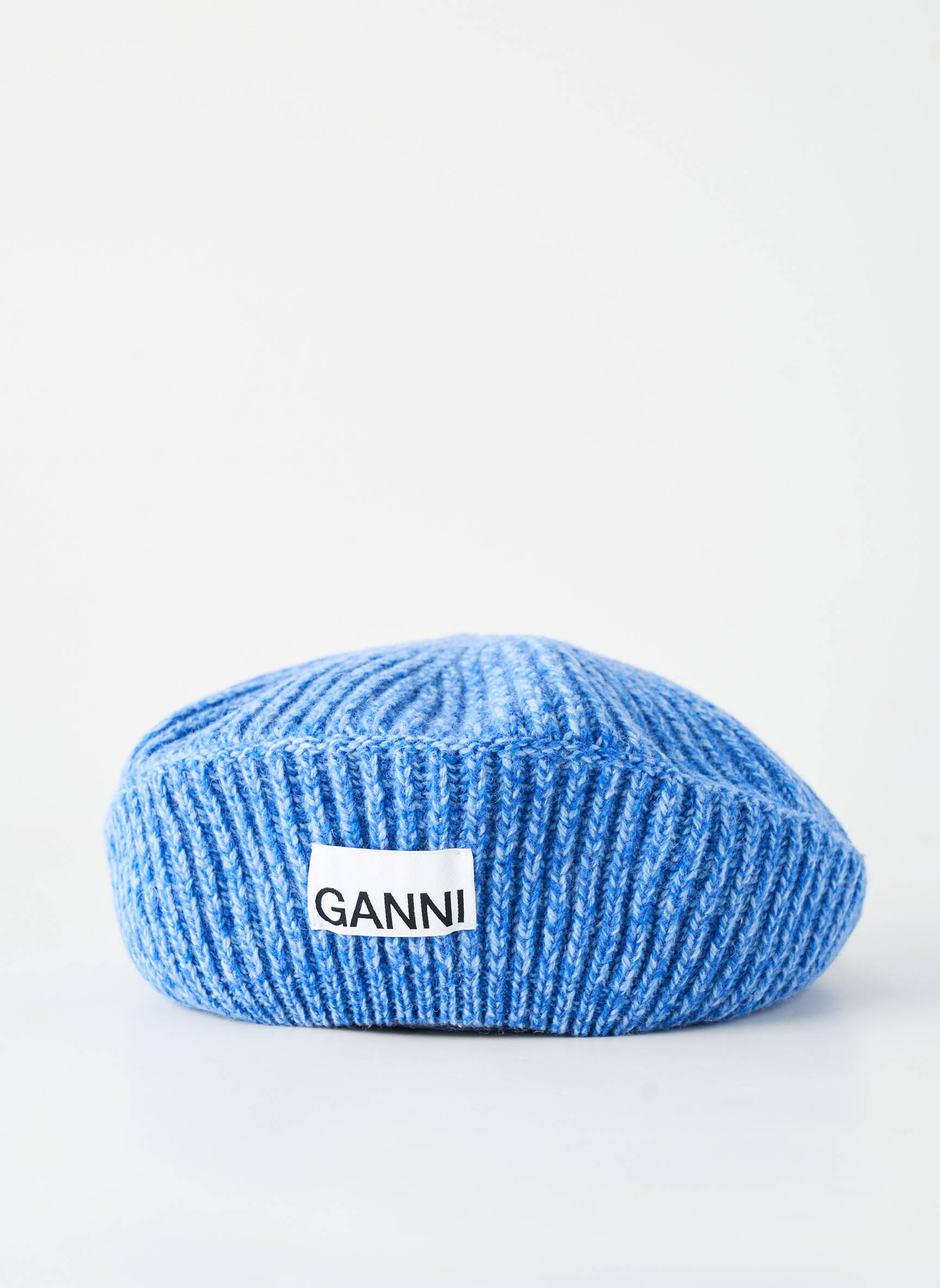 Chapeau forme béret bleu GANNI femme